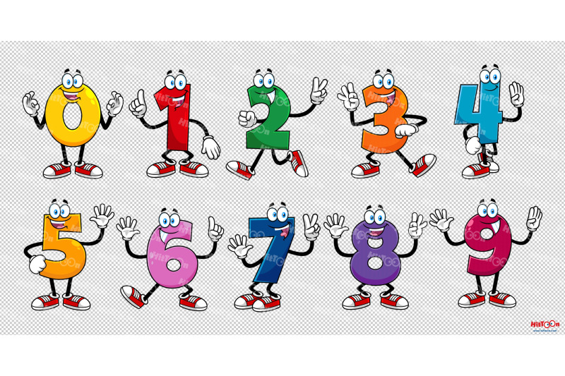 funny-numbers-cartoon-mascot-characters