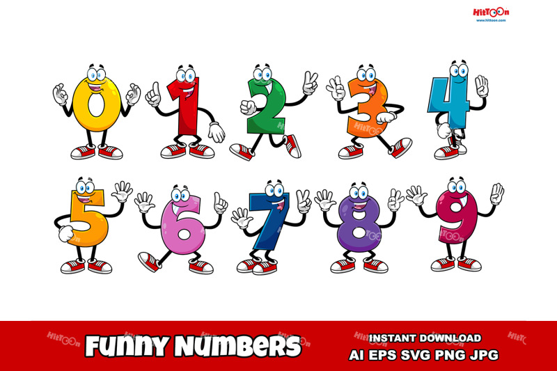 funny-numbers-cartoon-mascot-characters