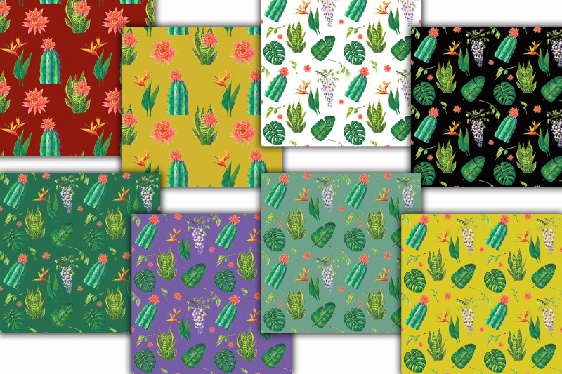 watercolor-flower-seamless-pattern-tropical-flowers-digital-paper