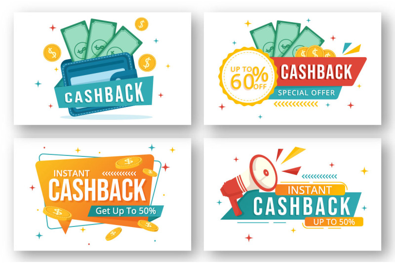 16-cashback-vector-illustration