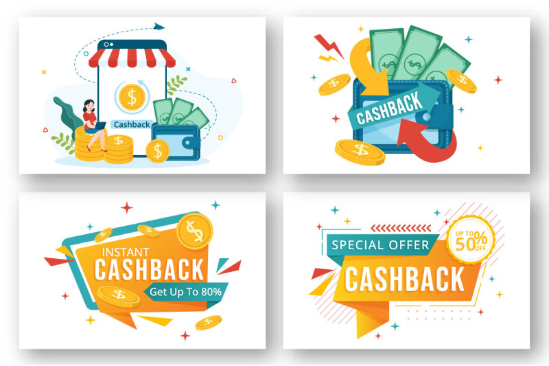 16-cashback-vector-illustration