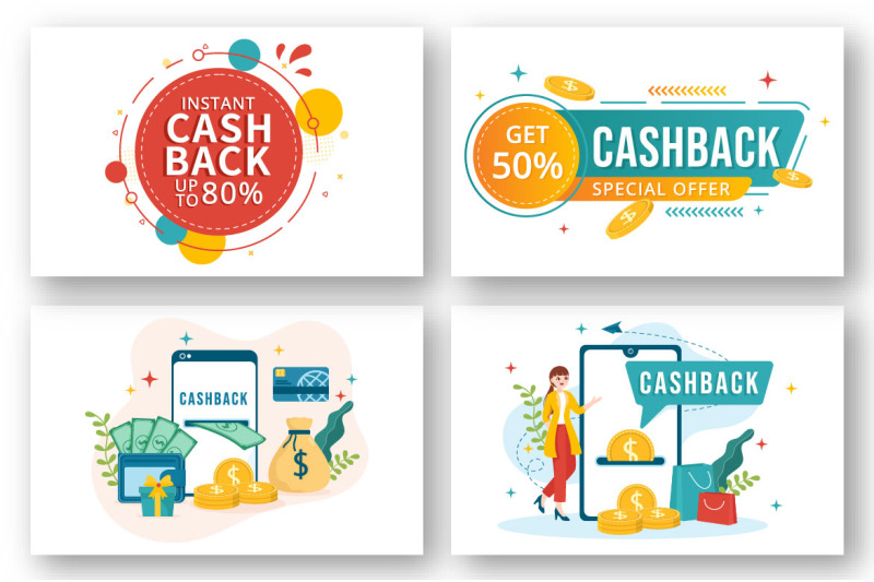 16-cashback-vector-illustration