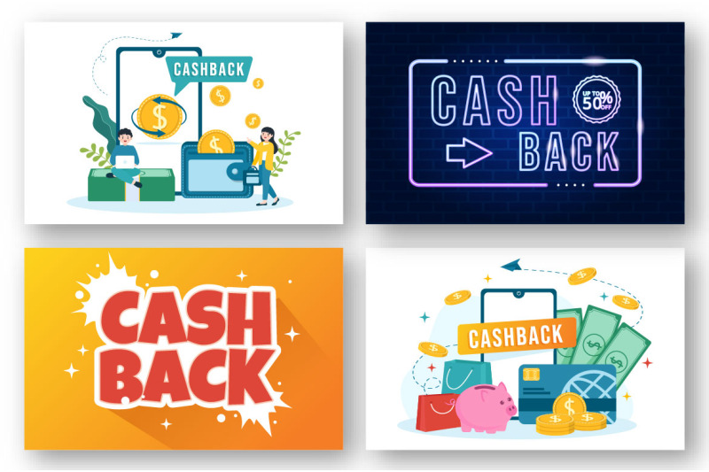 16-cashback-vector-illustration