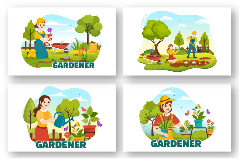 15-summer-gardener-vector-illustration