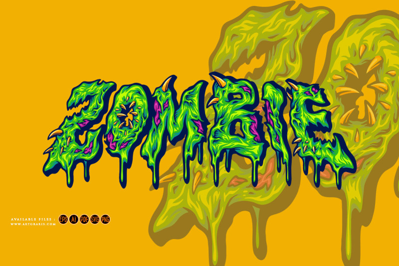 creepy-zombie-word-melted-hand-lettering-text-illustrations