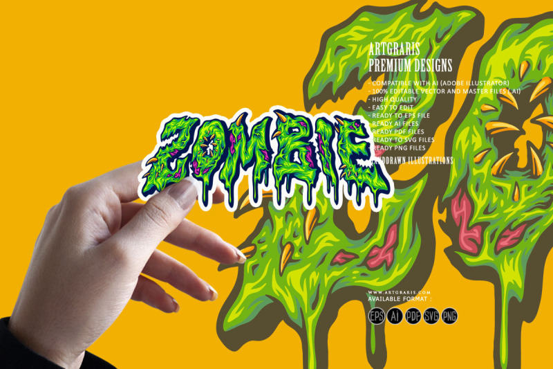 creepy-zombie-word-melted-hand-lettering-text-illustrations