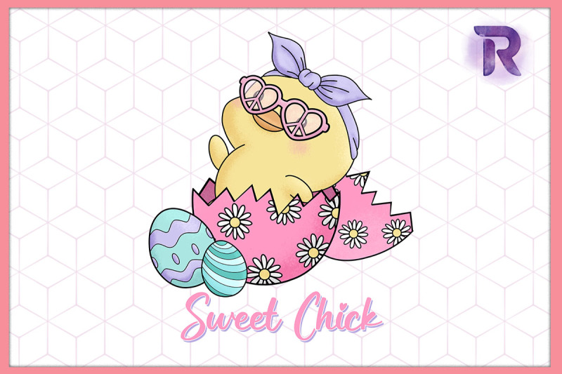 retro-easter-sweet-chick-easter-egg