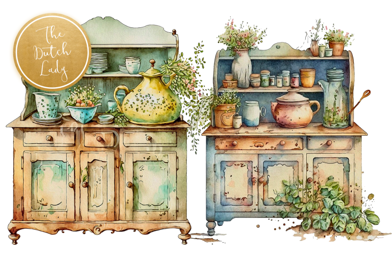 farmhouse-kitchen-watercolor-clipart