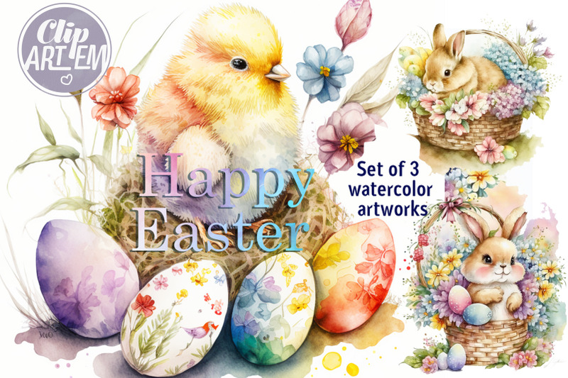 happy-easter-bunny-flowers-eggs-3-jpeg-digital-images-watercolor-set