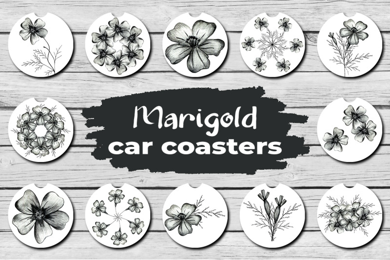 flower-car-coaster-sublimation-design-bundle