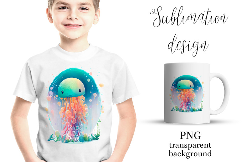 sea-jellyfish-sublimation-png-design