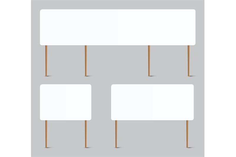 blank-placard-realistic-whiteboard-attached-to-wooden-sticks-square