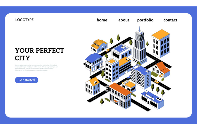 real-estate-landing-page-smart-city-design-construction-plan-of-buil