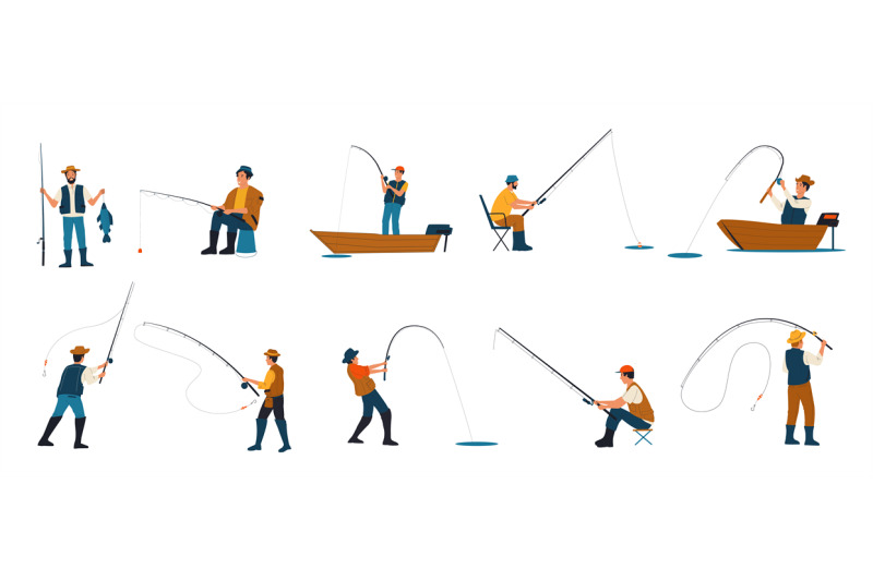 fisherman-cartoon-people-fishing-characters-catching-fish-with-rods