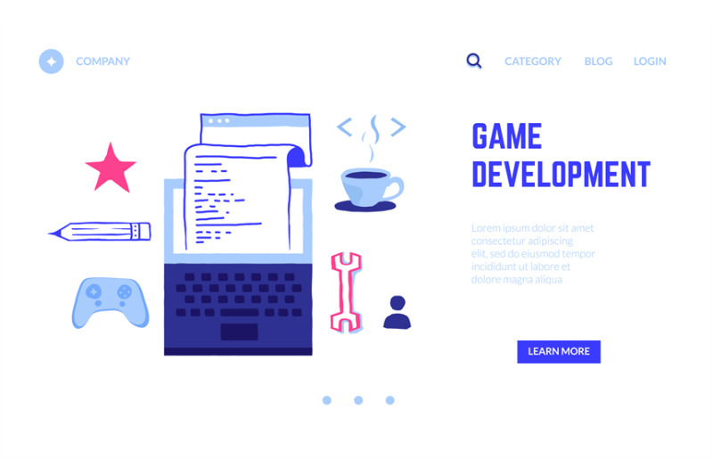 game-development-landing-page-programming-vr-entertainment-cyber-proj