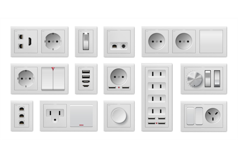 socket-and-switch-realistic-electric-power-supply-on-and-off-buttons
