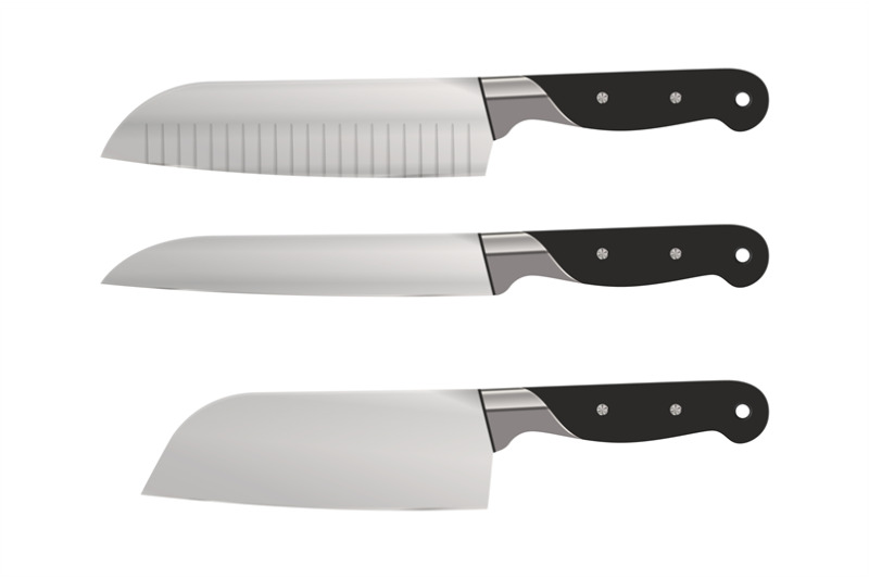 steel-knives-3d-utensil-realistic-kitchen-daggers-set-household-too