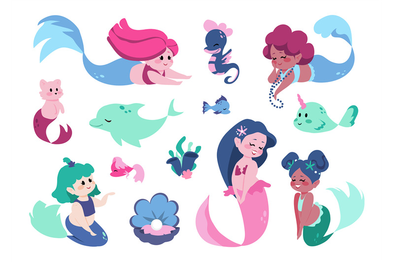 cartoon-mermaid-cute-faire-tale-character-seamaid-princess-with-tail