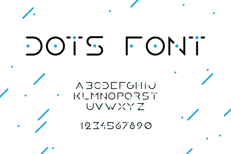 dots-font-minimal-uppercase-numbers-and-letters-of-english-alphabet