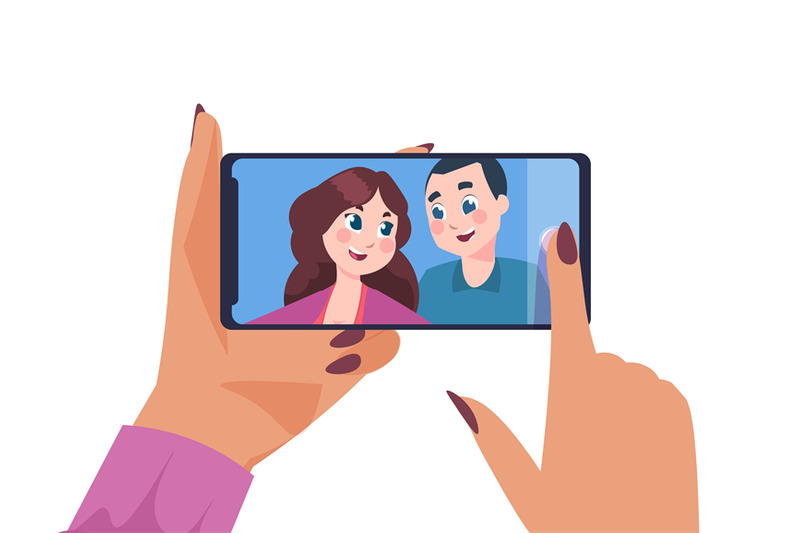 couple-selfie-happy-man-and-woman-taking-pictures-on-smartphone-cart