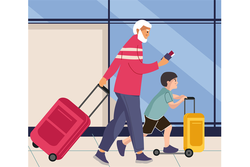 family-in-airport-man-and-boy-walks-with-baggage-people-rolls-suitca