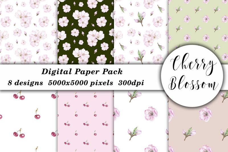watercolor-cherry-flowers-blossom-berry-pattern-seamless
