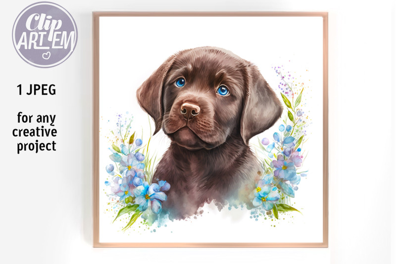 boy-brown-labrador-blue-eyes-flowers-jpeg-watercolor-image-wall-art