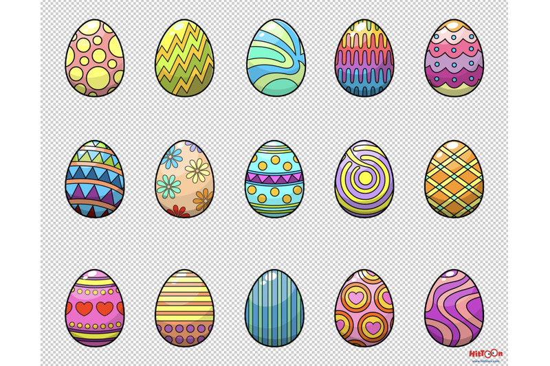 cartoon-easter-eggs-vector-collection-set