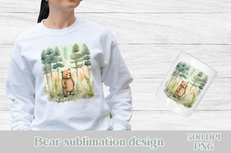 bear-sublimation-design-bear-t-shirt-design