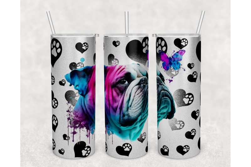 english-bulldog-tumbler-wraps-bundle-20-oz-skinny-tumbler-png-files