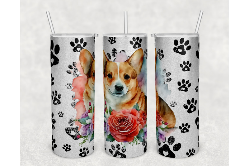 corgi-tumbler-wraps-bundle-20-oz-skinny-tumbler-corgi-sublimation-png