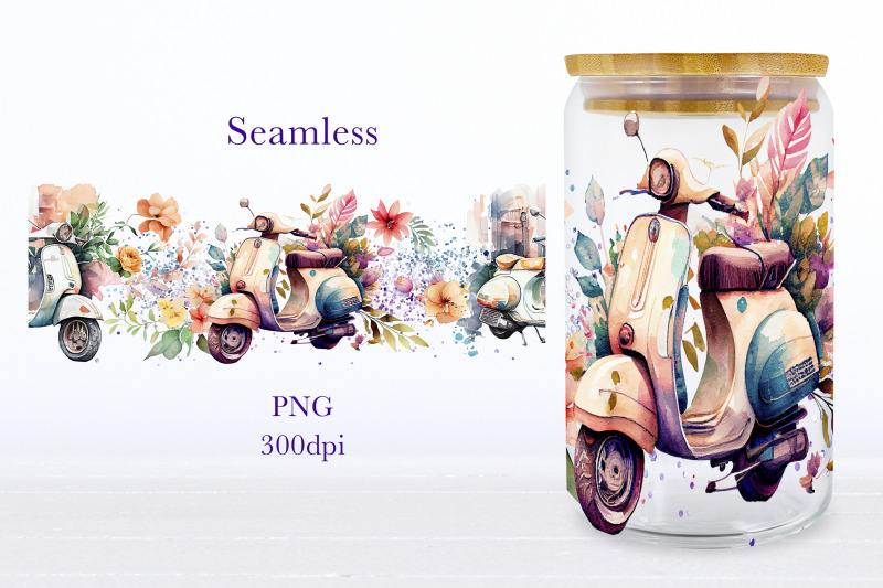 spring-glass-can-wrap-floral-scooter-libbey-can-sublimation