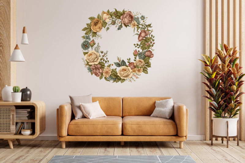 floral-wreath-clipart-sublimation-bundle