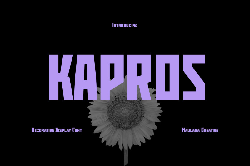 kapros-decorative-display-font