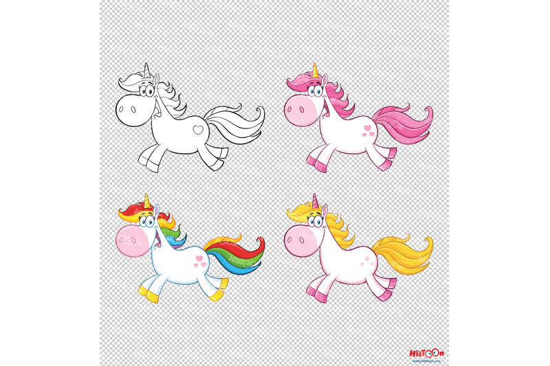 magic-unicorn-cartoon-mascot-character-1-vector-collection