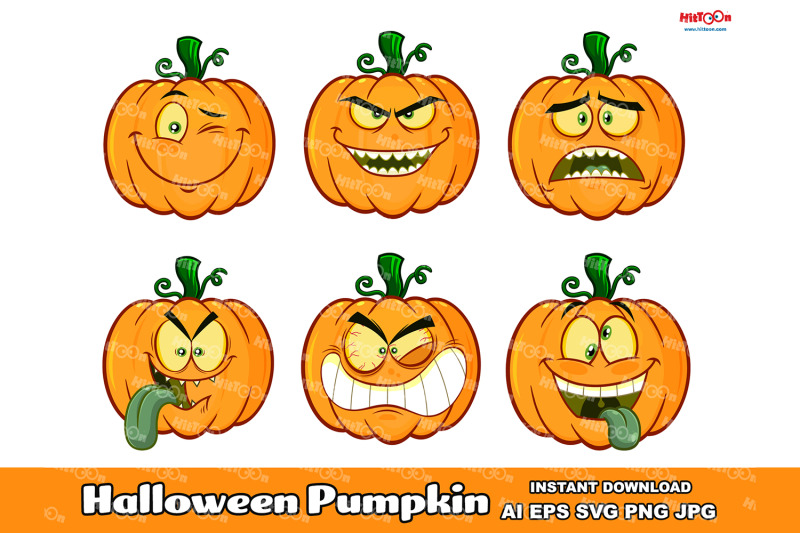 halloween-pumpkin-cartoon-emoji-face-characters