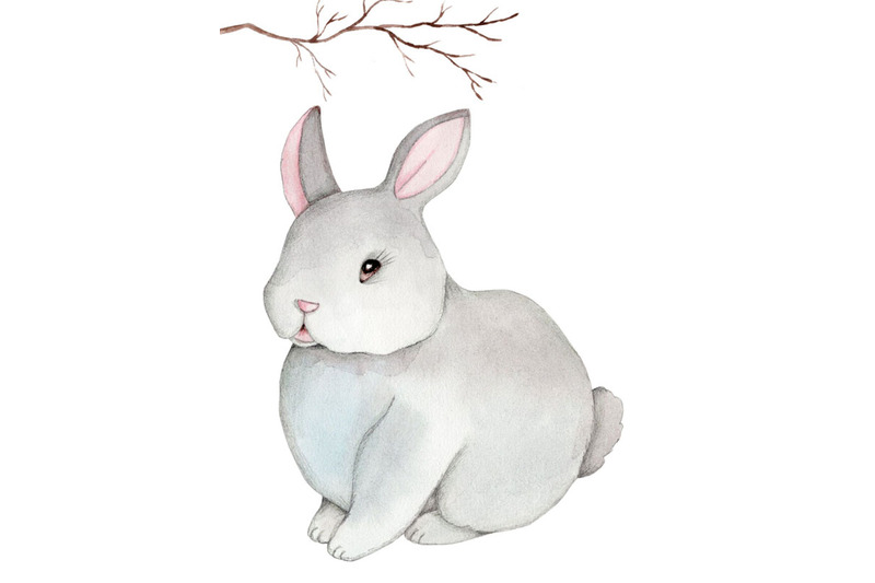 cute-bunny-rabbits-sitting-easter-bunny-watercolor-art