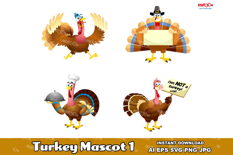 turkey-cartoon-mascot-character-flat-design-1-vector-collection