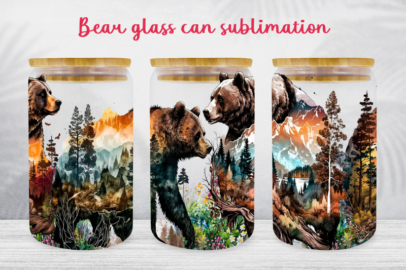 bear-glass-can-wrap-wild-animal-libbey-glass-can-sublimation