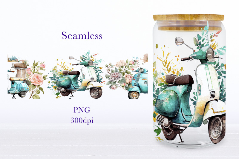 spring-glass-can-wrap-floral-scooter-libbey-can-sublimation