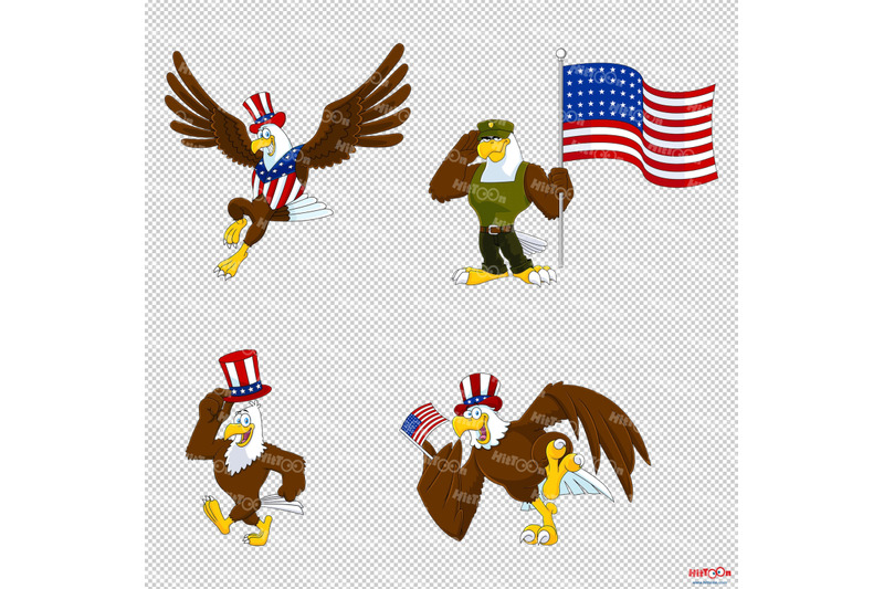 eagle-cartoon-mascot-characters-1-vector-hand-drawn-collection