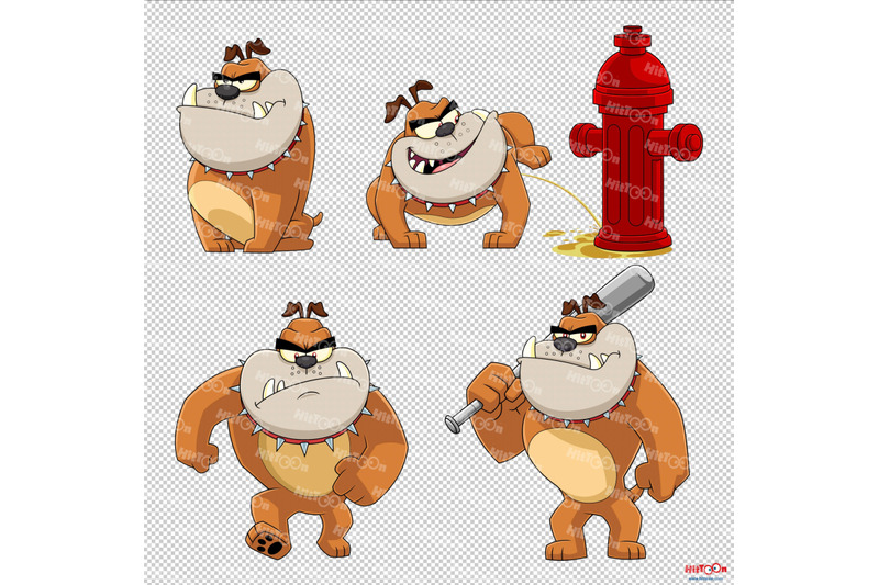 bulldog-cartoon-mascot-character-1-vector-hand-drawn-collection