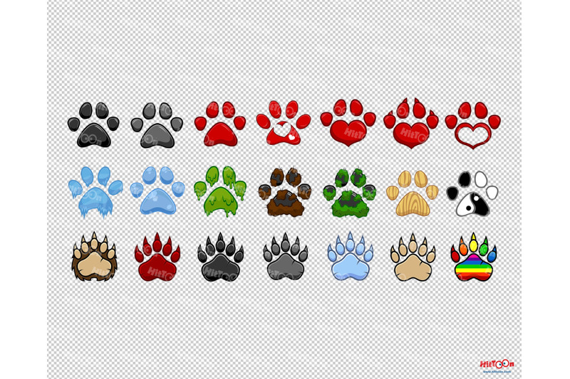 paw-print-logo-designs-collection-vector-hand-drawn-collection