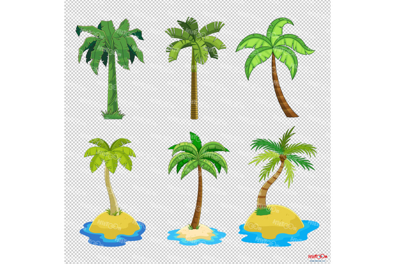 cartoon-different-tropical-palm-tree-2-vector-hand-drawn-collection