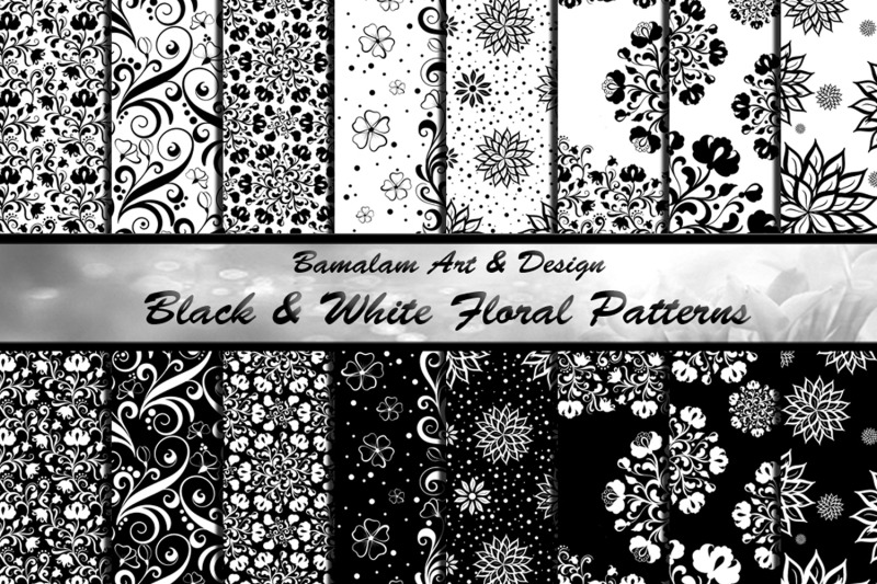 black-amp-white-floral-pattern-backgrounds