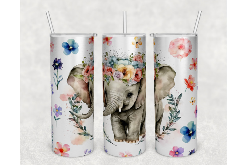 watercolor-elephant-tumbler-wraps-bundle-20-oz-skinny-tumbler-png