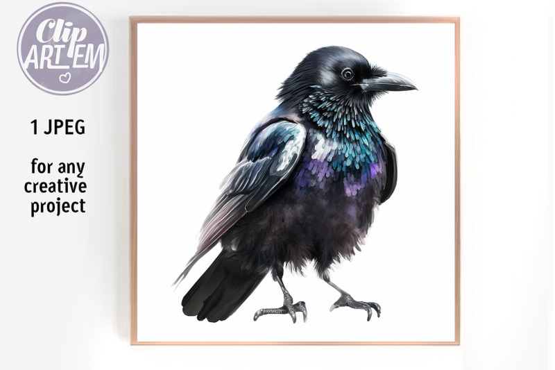 portrait-of-the-raven-bird-watercolor-jpeg-digital-image-wall-art