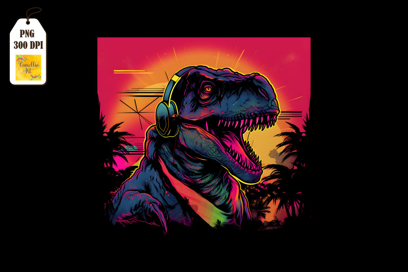 synthwave-retro-dinosaur-t-rex-2