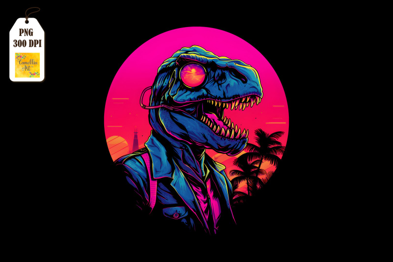 synthwave-retro-dinosaur-t-rex-3