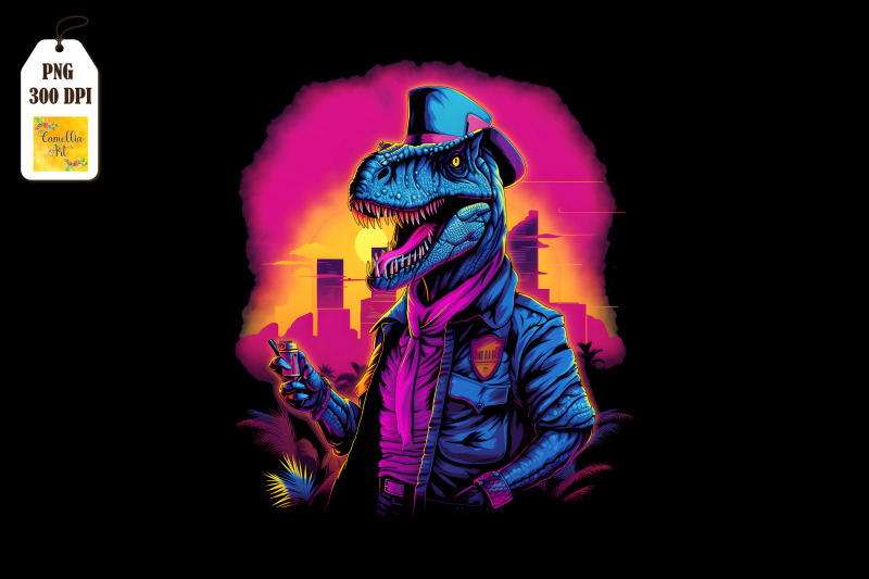 synthwave-retro-dinosaur-t-rex-4